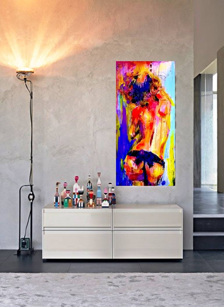 Original Abstract Expressionism Nude Painting by Saša Jerele