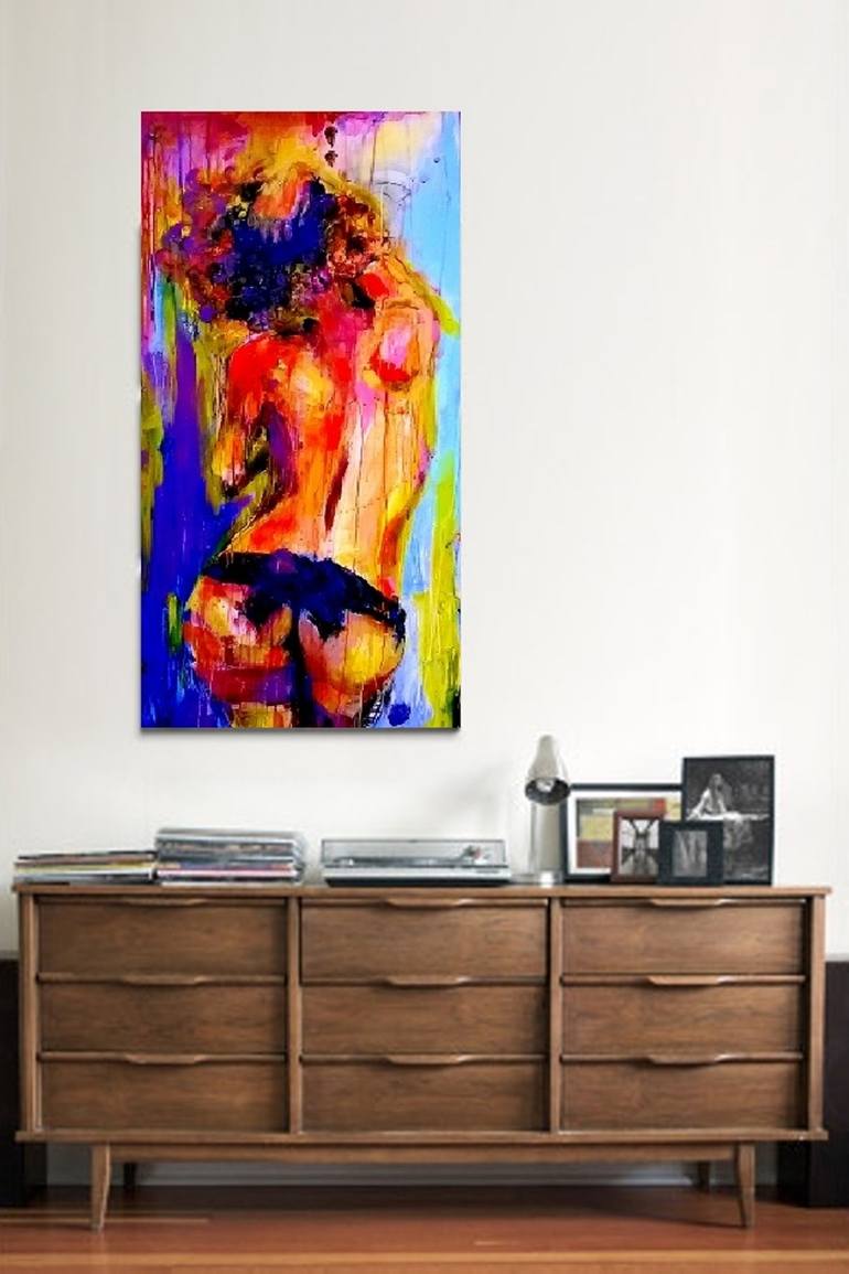 Original Abstract Expressionism Nude Painting by Saša Jerele