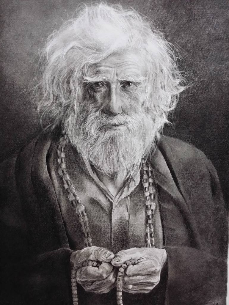 Imaginary Portrait Of Spiritual Soul Drawing By Ali Jilani Saatchi Art