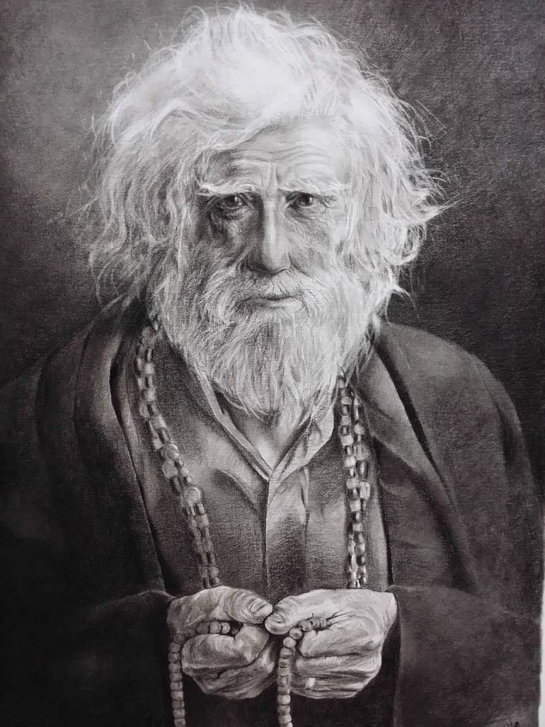 Imaginary Portrait Of Spiritual Soul Drawing By Ali Jilani Saatchi Art