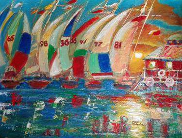 Print of Boat Paintings by gene Robertson