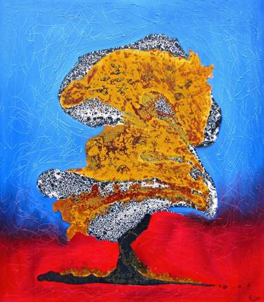 Original Abstract Expressionism Tree Painting by Roshan Ara
