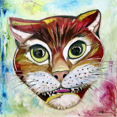 Original Abstract Expressionism Cats Paintings by Olga Koval