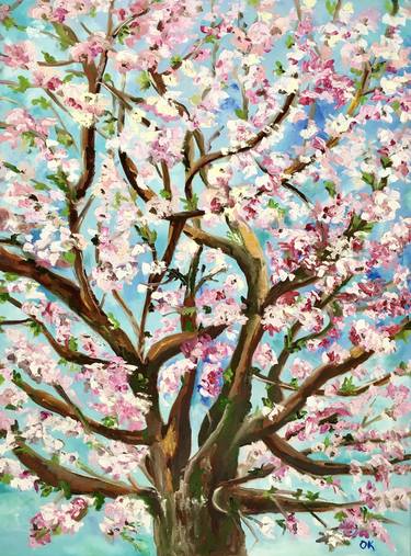 Original Impressionism Tree Paintings by Olga Koval