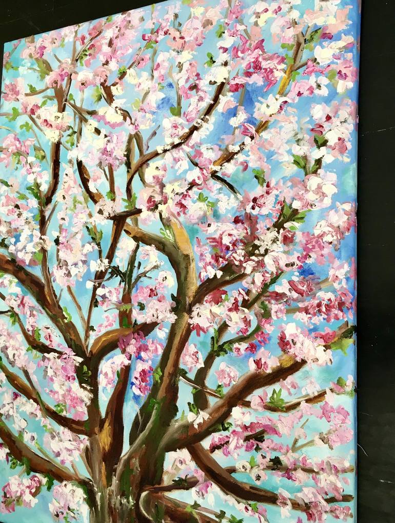 Original Impressionism Tree Painting by Olga Koval