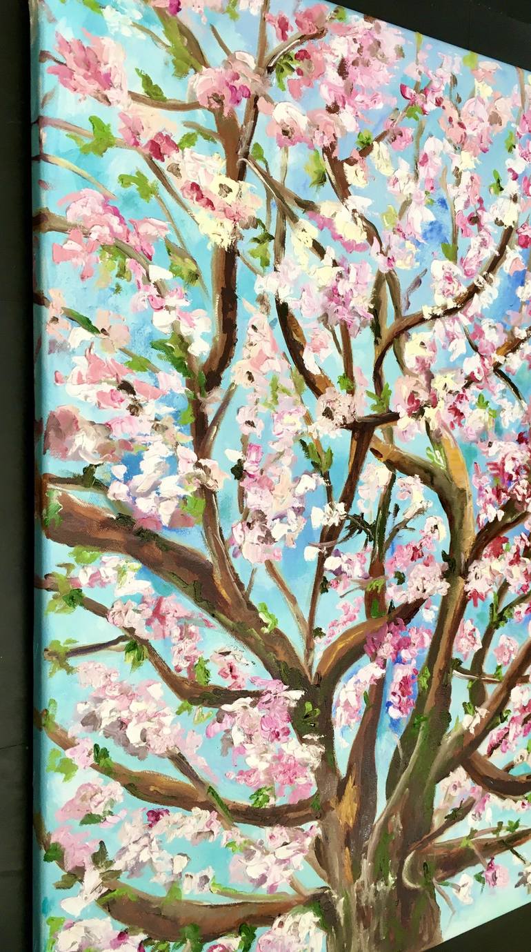 Original Impressionism Tree Painting by Olga Koval