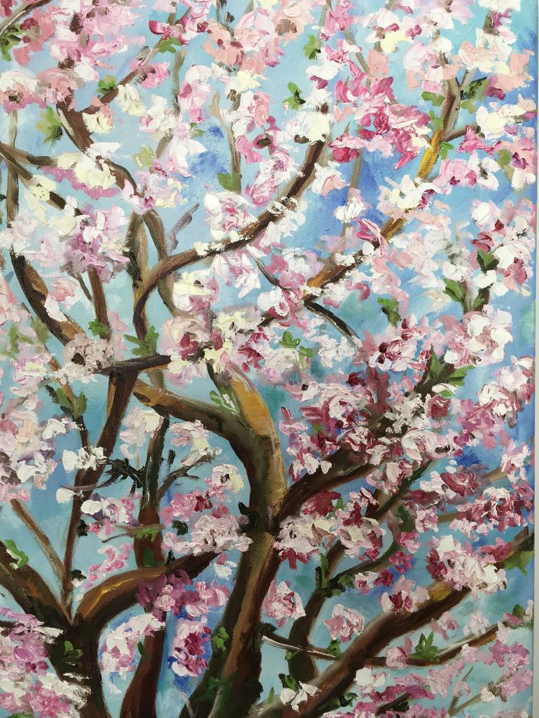 Original Impressionism Tree Painting by Olga Koval
