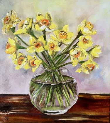 Daffodils in a glass #5 inspired by Spring Time in London thumb