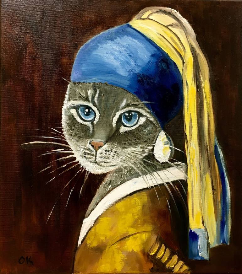 Original Impressionism Animal Painting by Olga Koval