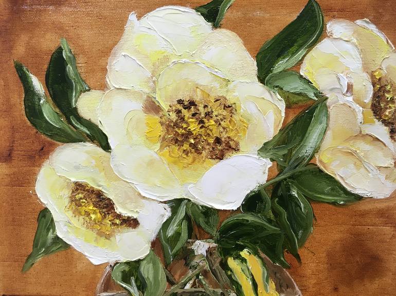 Original Fine Art Floral Painting by Olga Koval