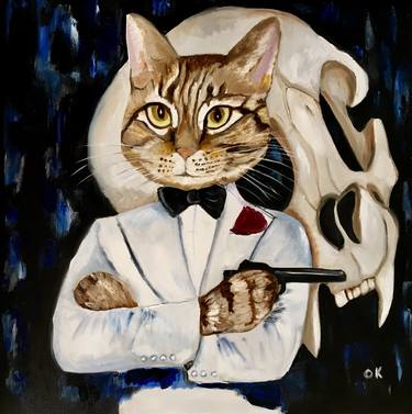 Original Expressionism Cats Paintings by Olga Koval