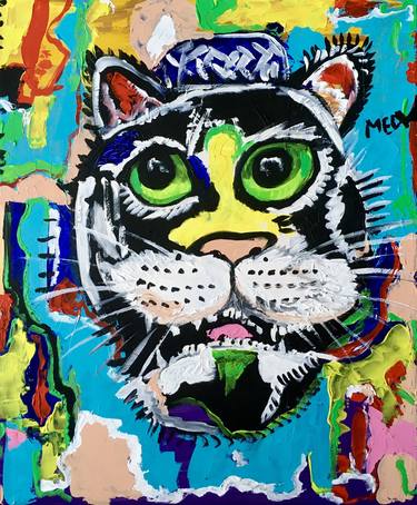 Original Abstract Expressionism Cats Paintings by Olga Koval