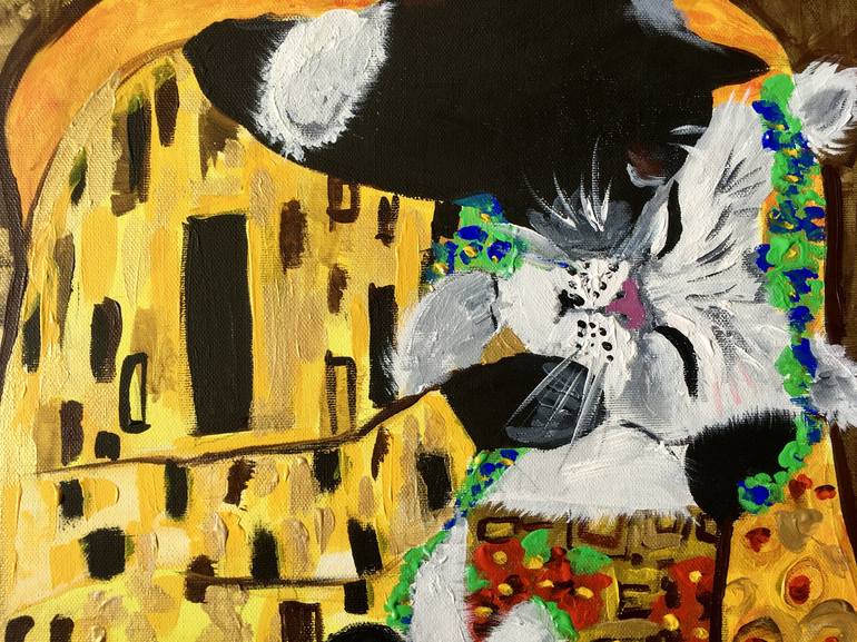 Original Cats Painting by Olga Koval