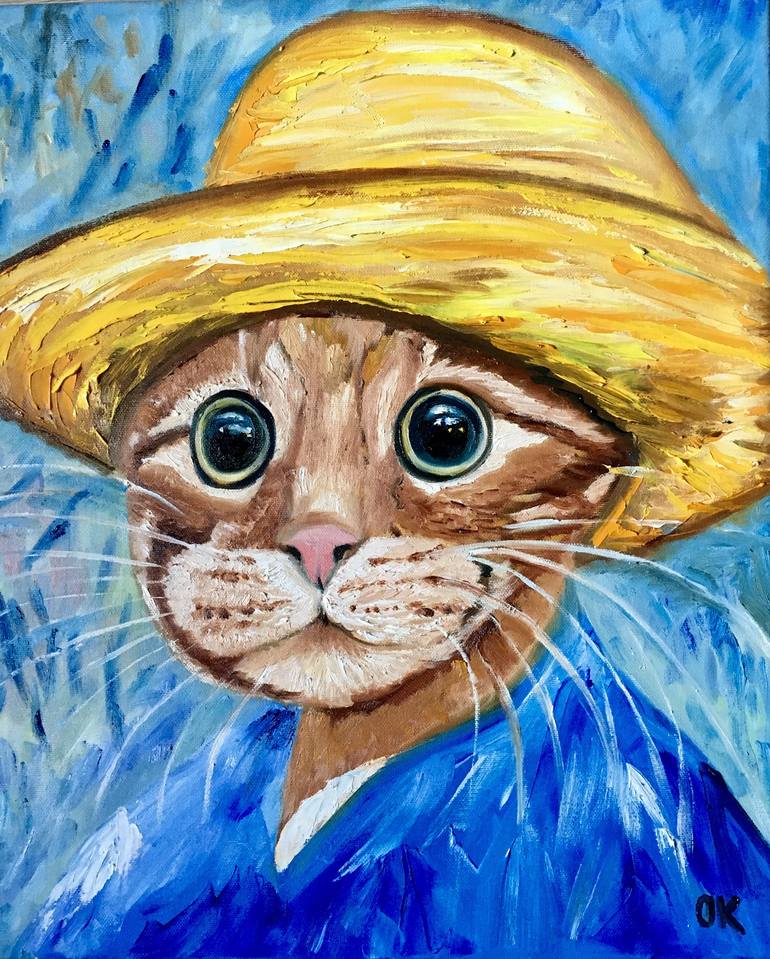 Original Expressionism Animal Painting by Olga Koval