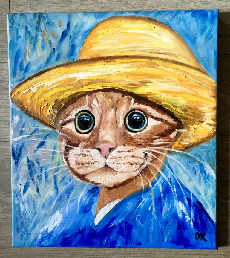 Original Expressionism Animal Painting by Olga Koval