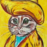 Cat Vincent Van Gogh inspired by self portrait by Olga Koval