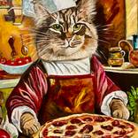 Cat pizza maker by Olga Koval