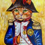 Ginger cat Napoleon Bonaparte by Olga Koval