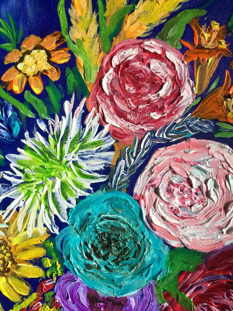 Original Floral Painting by Olga Koval