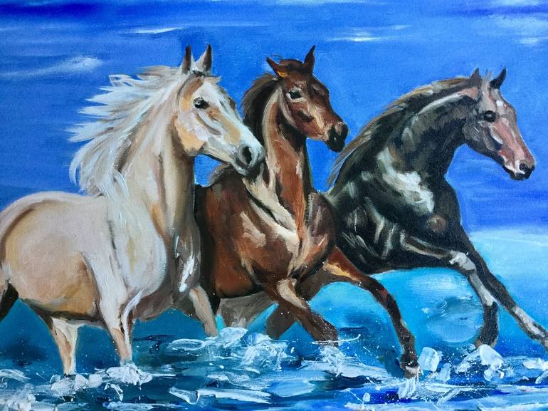 Original Expressionism Animal Painting by Olga Koval