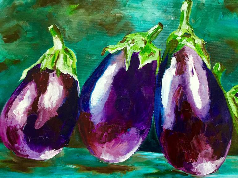 Original Food Painting by Olga Koval