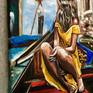 Venice. Oil painting on stretched linen canvas. Edges have been painted. Certificate of authenticity.
Signed on the front.
I created this painting using fine artist oil paints which will not fade when they get exposed to UV light 
This work is sold unframed and shipped in cardboard box which is very secure for shipping canvases