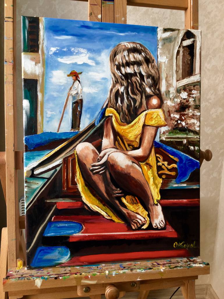 Original Expressionism Women Painting by Olga Koval