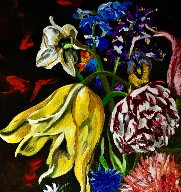 Original Floral Painting by Olga Koval