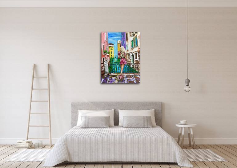 Original Expressionism Places Painting by Olga Koval
