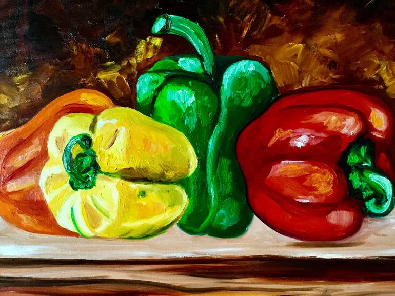 Original Expressionism Still Life Painting by Olga Koval