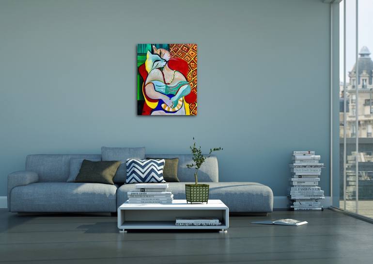 Original Abstract Cats Painting by Olga Koval