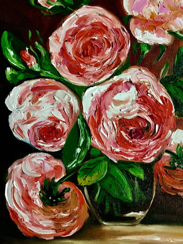 Original Fine Art Floral Painting by Olga Koval