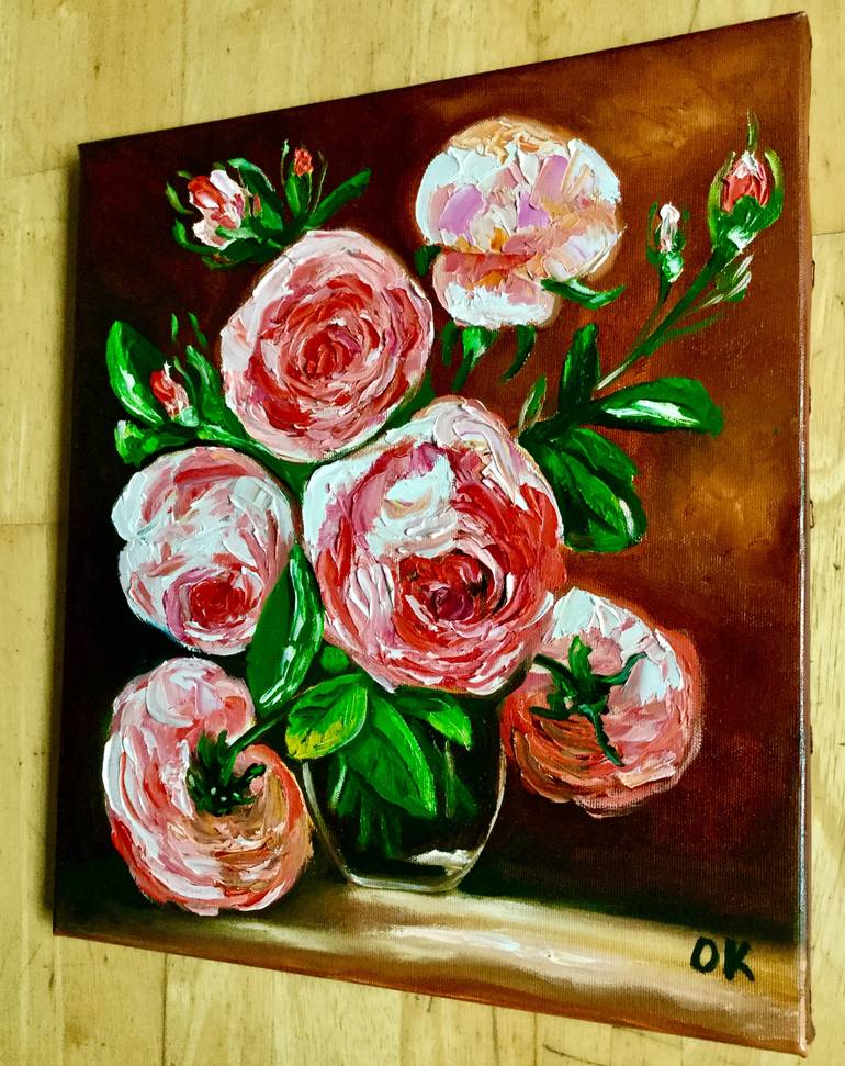 Original Fine Art Floral Painting by Olga Koval