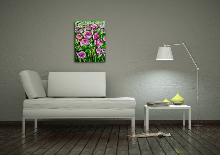 Original Expressionism Floral Painting by Olga Koval