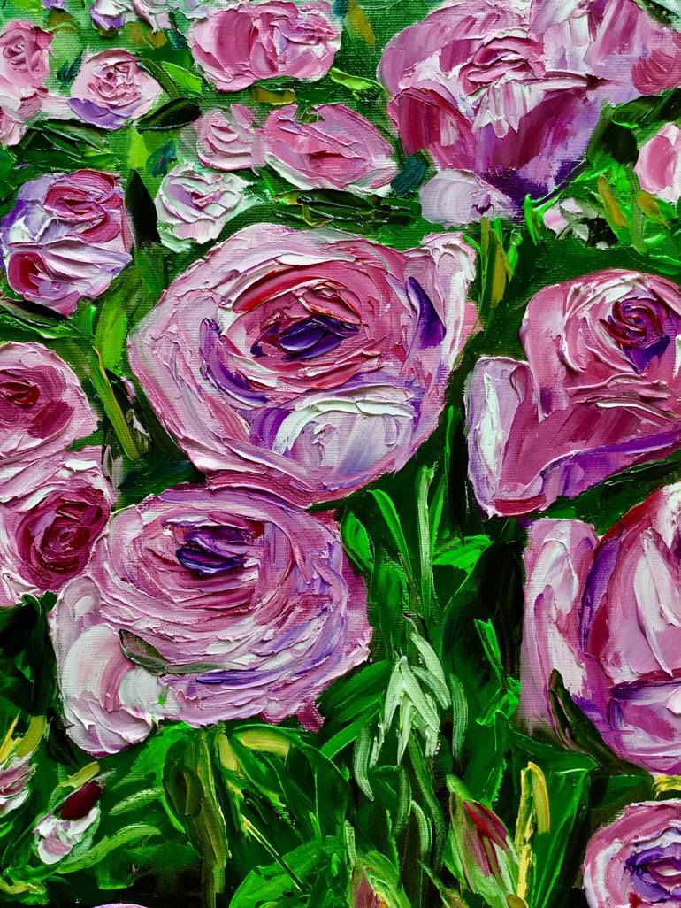 Original Expressionism Floral Painting by Olga Koval