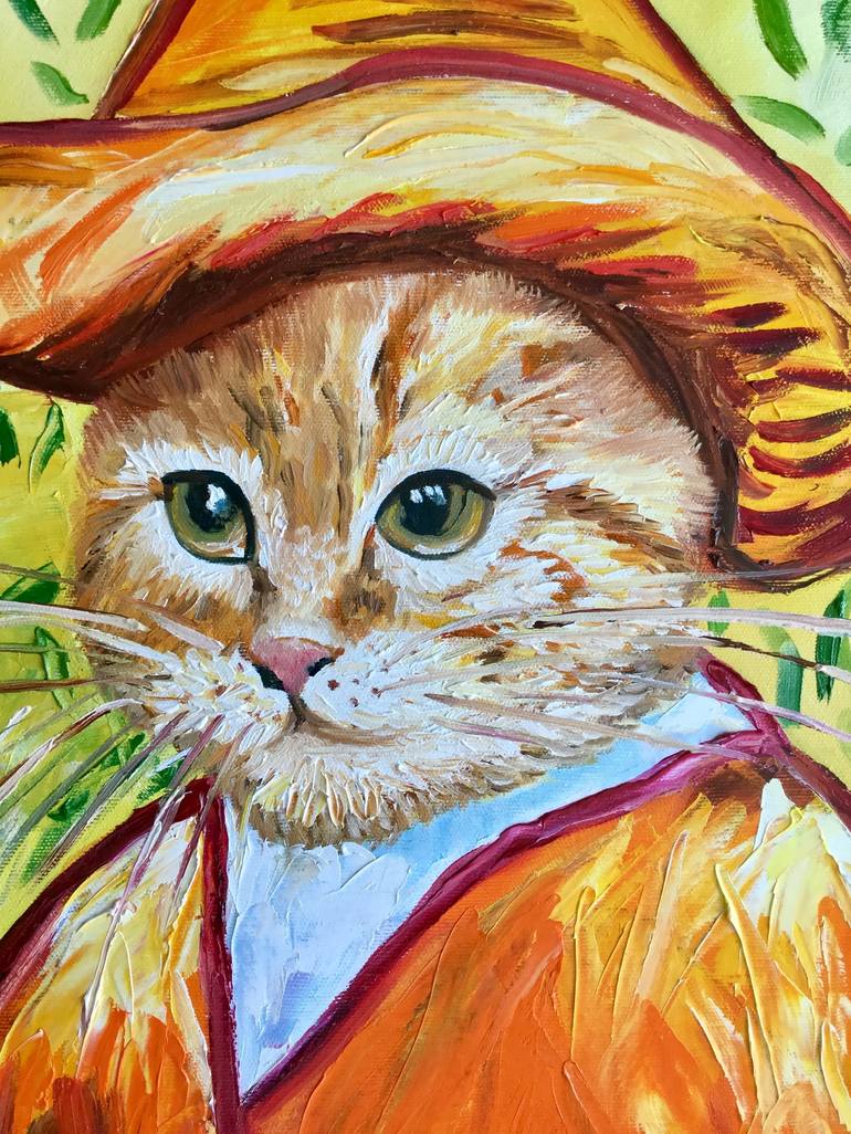 Original Cats Painting by Olga Koval