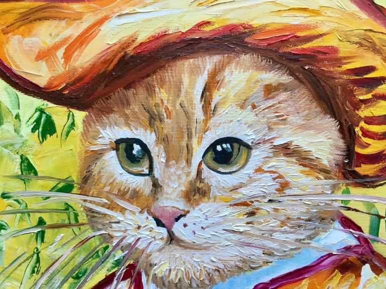 Original Cats Painting by Olga Koval