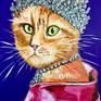 Version of famous portrait Queen Elizabeth with a cat
I have done one of them for cats lovers in oil and acrylic on canvas .
Ready to hang .
Signed on the front
I created this painting using fine artist oil and acrylic paints which will not fade when they get exposed to UV light Painting continues around the edges of the canvas giving a very contemporary style although it can be framed if you wish
This work is sold unframed and shipped in cardboard box which is very secure for shipping canvases