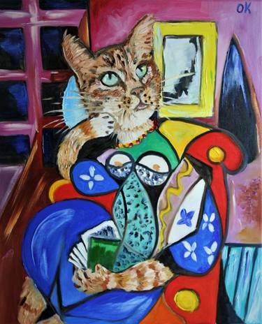 Original Modern Cats Paintings by Olga Koval