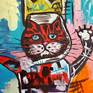 Version of entitled (1982) famous painting ”by Jean-Michel Basquiat with a RED CAT WEARING A CROWN
I have done one of them for cats lovers in acrylic on linen canvas .
Ready to hang .
Signed on the front
I created this painting using fine artist acrylic paints which will not fade when they get exposed to UV light Painting continues around the edges of the canvas giving a very contemporary style although it can be framed if you wish
This work is sold unframed and shipped in cardboard box which is very secure for shipping canvases.