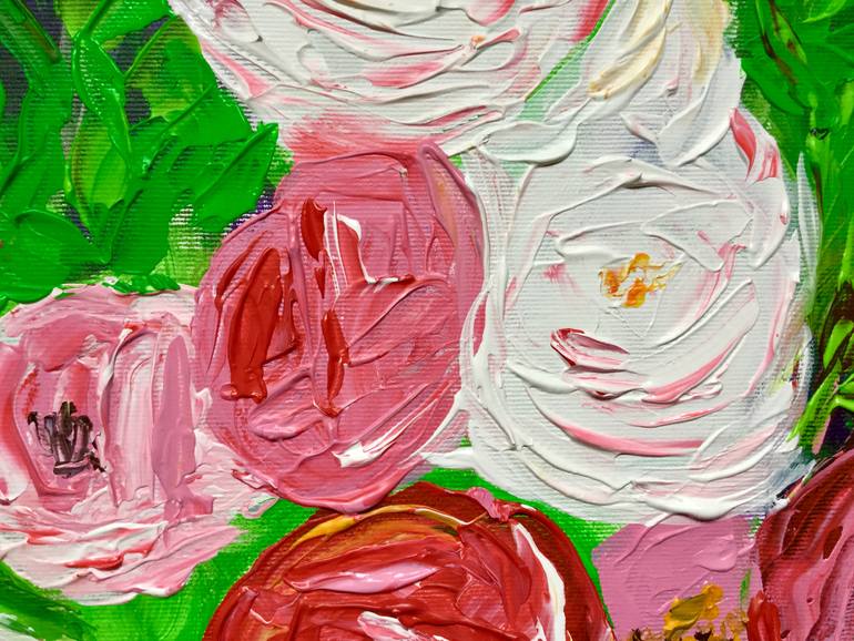 Original Abstract Floral Painting by Olga Koval
