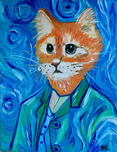 Print of Abstract Expressionism Cats Paintings by Olga Koval