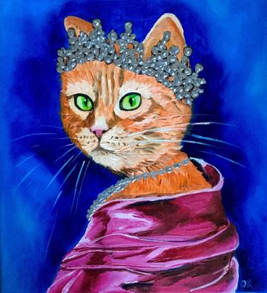 The Cat Queen green eyes inspired by Queen Elizabeth thumb