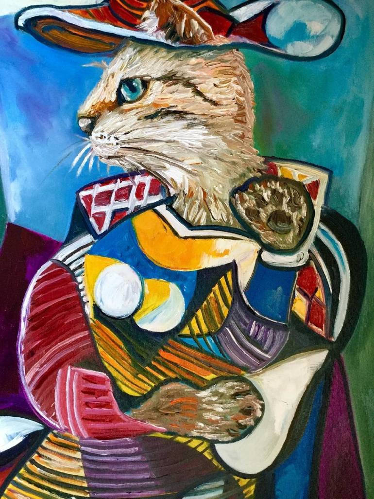 Original Cats Painting by Olga Koval