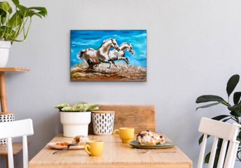 Original Expressionism Horse Painting by Olga Koval