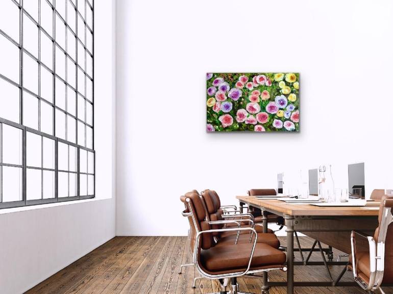 Original Abstract Expressionism Floral Painting by Olga Koval