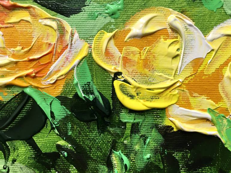 Original Impressionism Floral Painting by Olga Koval