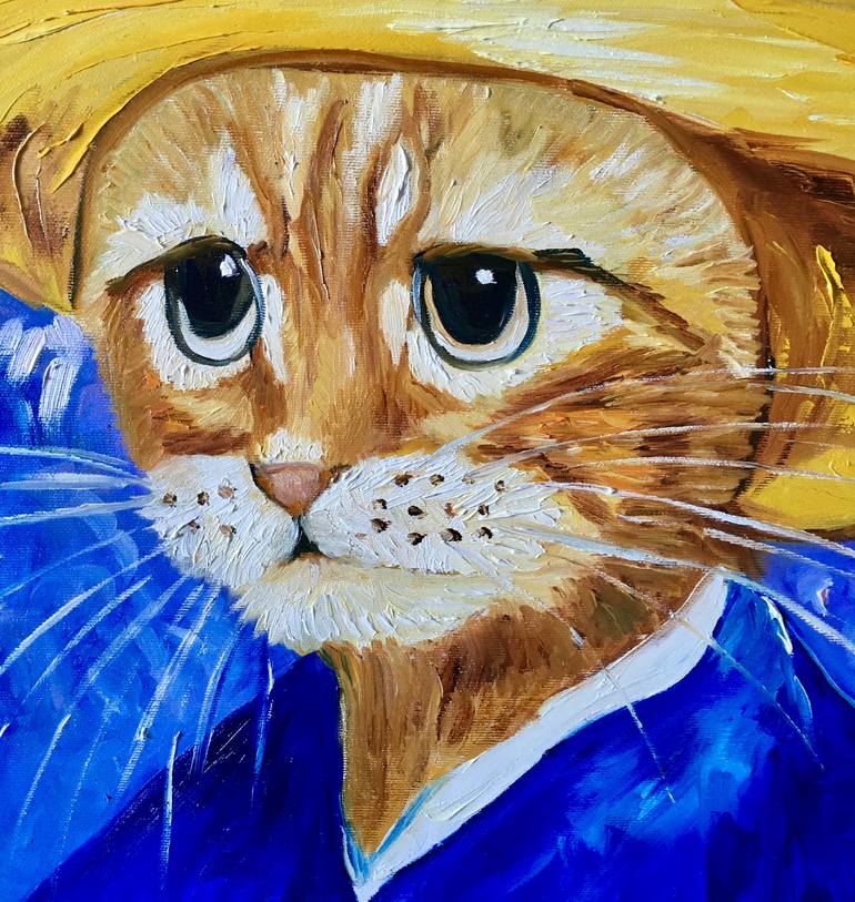 Original Cats Painting by Olga Koval