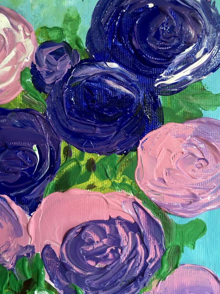 Original Impressionism Floral Painting by Olga Koval