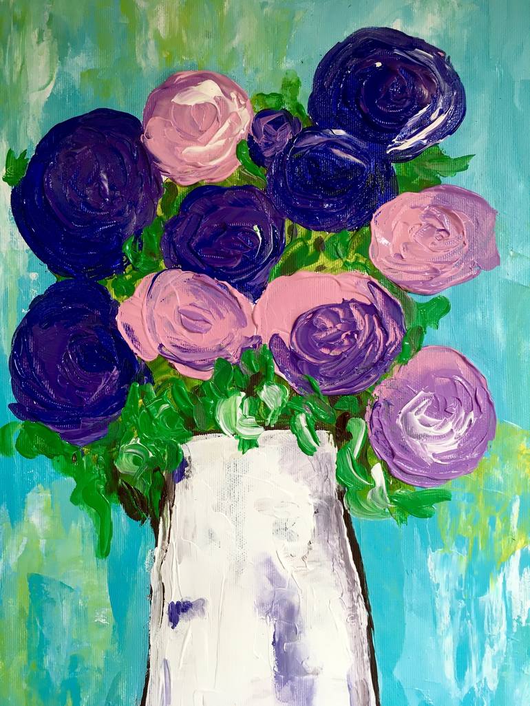 Original Floral Painting by Olga Koval